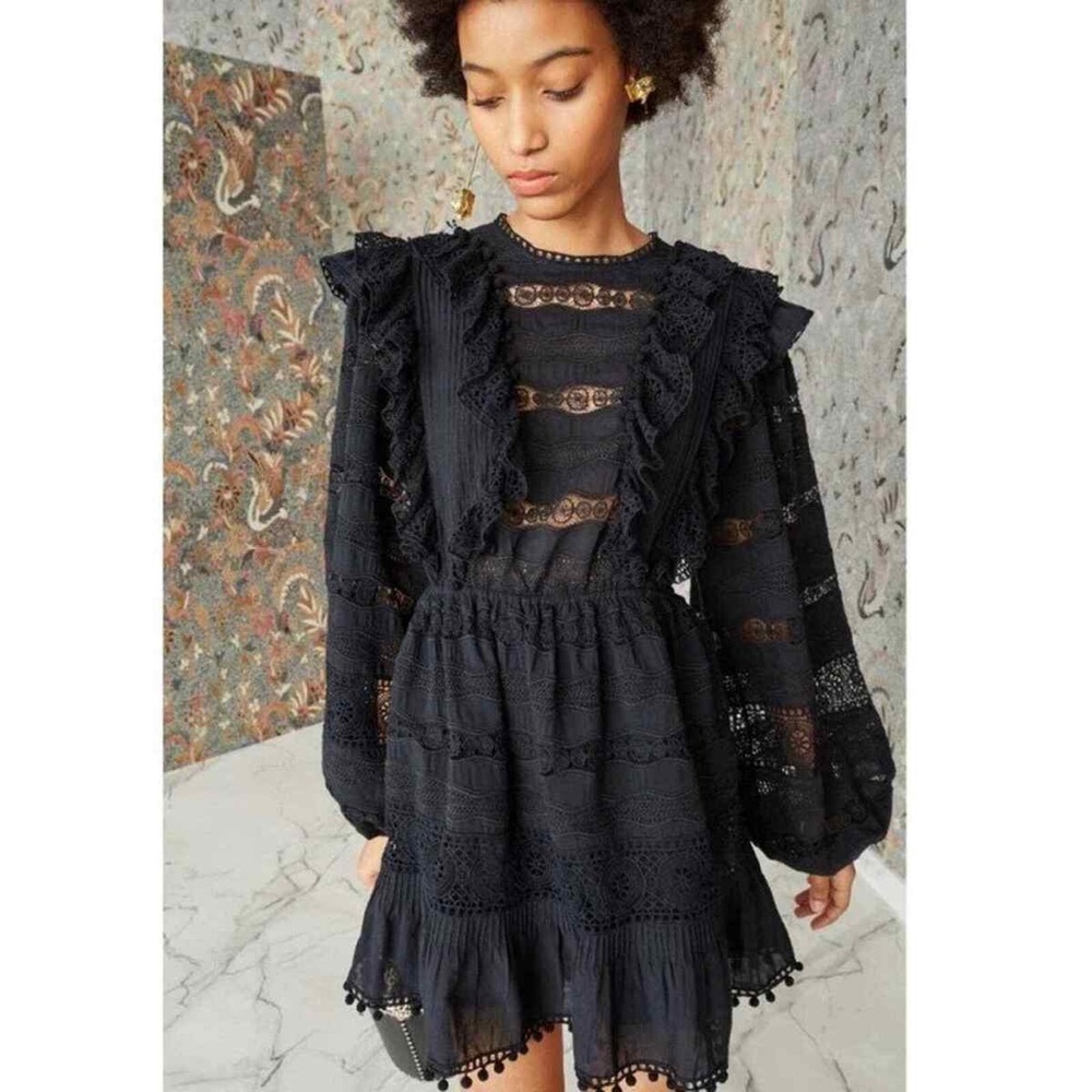 Ulla Johnson Jolie Ruffled Cotton-Blend Mini Dress